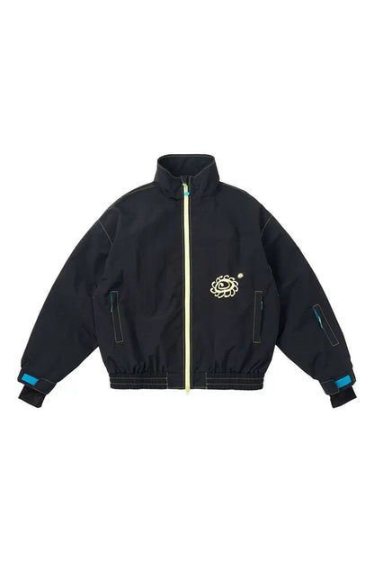OddyEddy Nocturne Black Ski & Snowboard Jacket product-only view