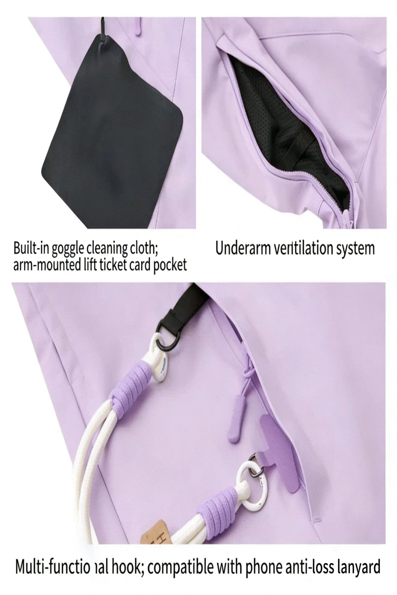 Positibeety 3L Honeybee Ski Snowboard Jacket