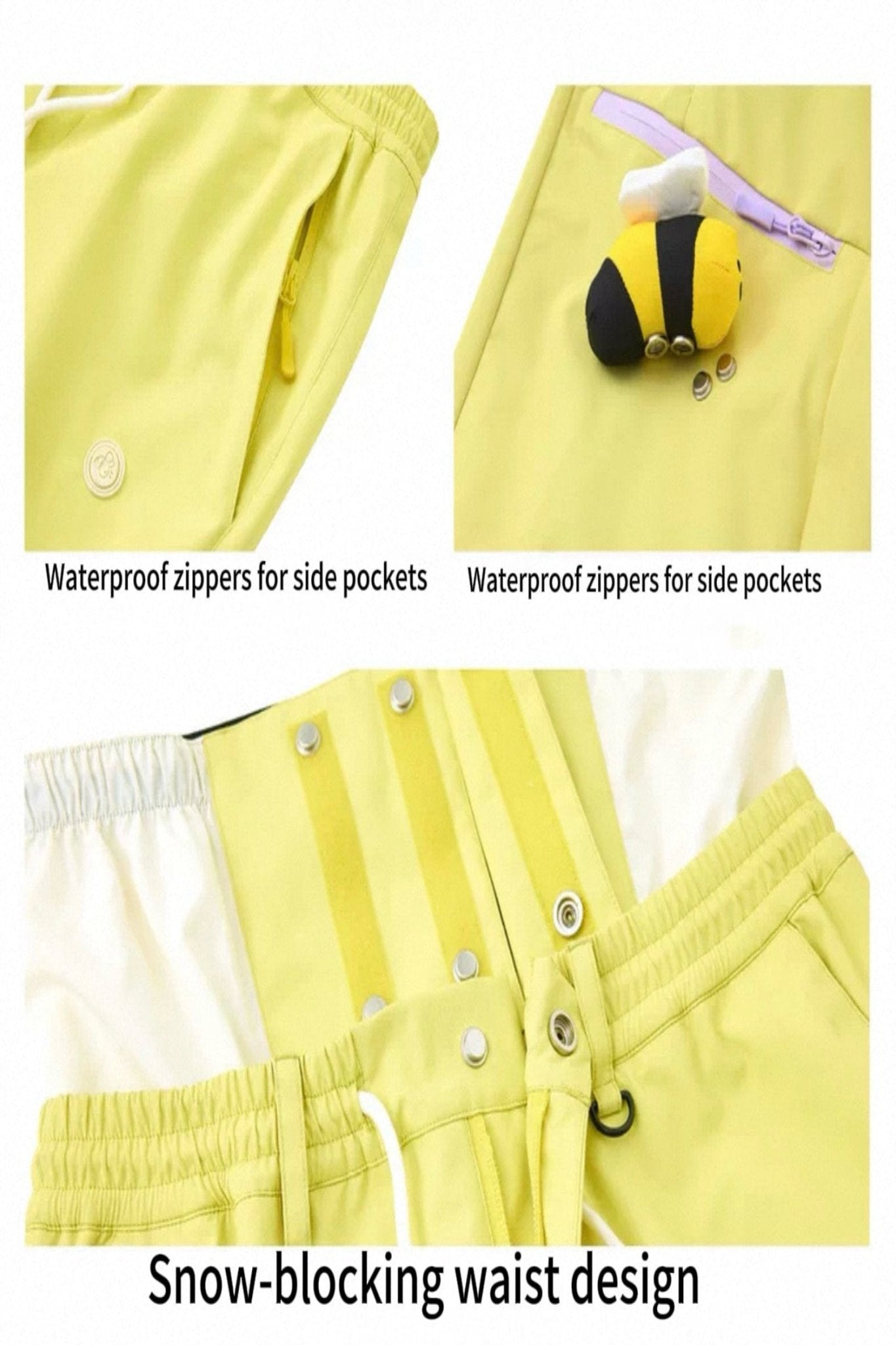Positibeety 3L Honeybee Ski Snowboard Jacket and Pants Set