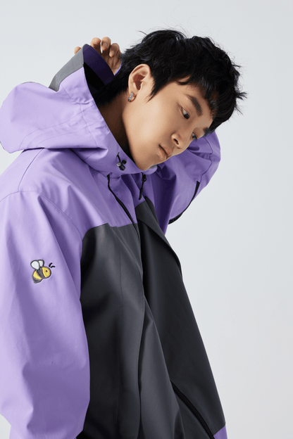 Positibeety 3L Purple Ski Snowboard Jacket