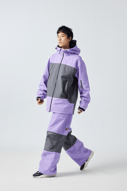 Positibeety 3L Purple Ski Snowboard Jacket
