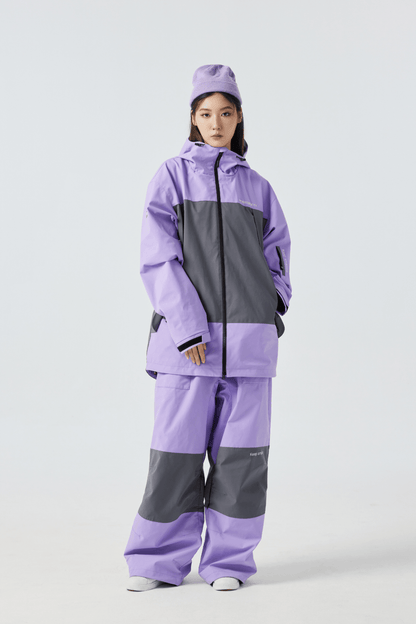 Positibeety 3L Purple Ski Snowboard Jacket