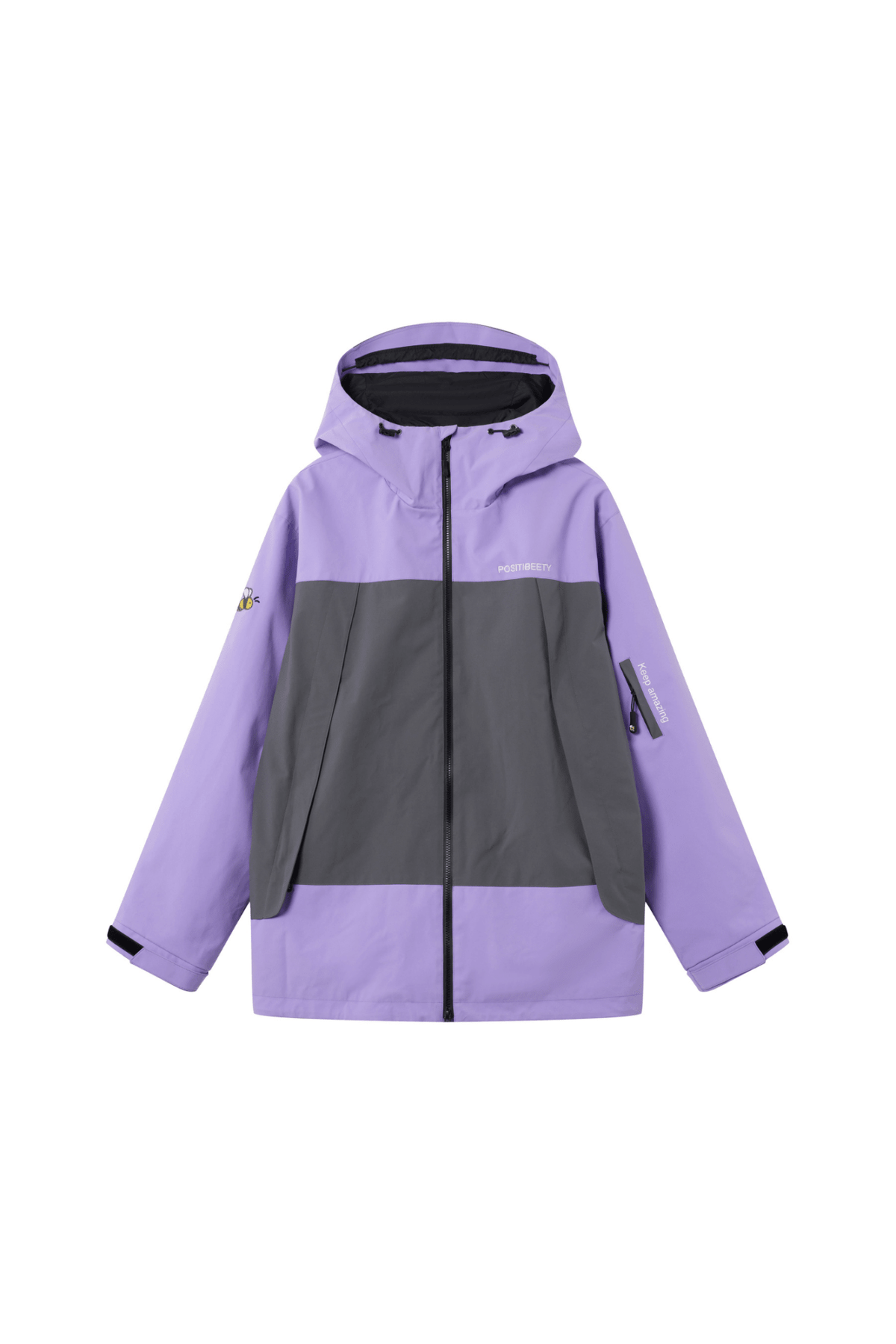 Positibeety 3L Purple Ski Snowboard Jacket