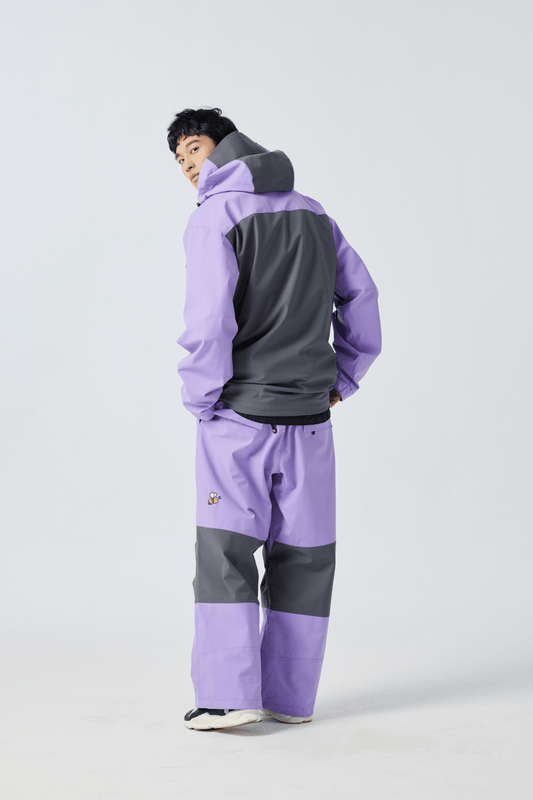 Positibeety 3L Purple Ski Snowboard Jacket and Pants Set