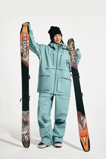 Positibeety Unisex 3L Ski Snowboard Jacket and Bib Pants Set