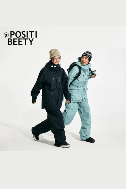 Positibeety Unisex 3L Ski Snowboard Jacket and Bib Pants Set