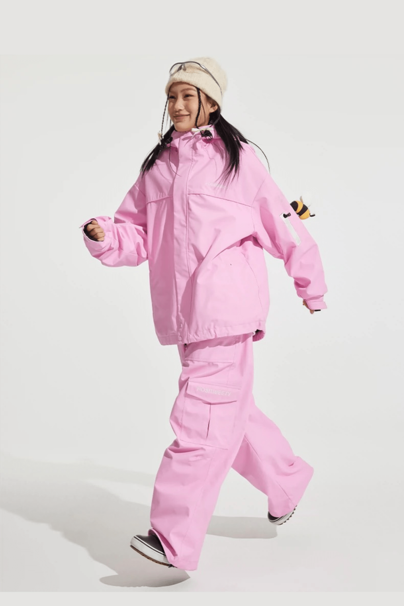 Positibeety Women's 3L Detachable Bee Ski Snowboard Jacket and Pants Set