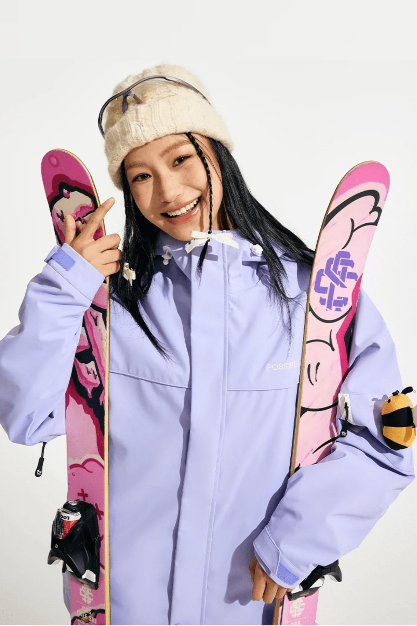 Positibeety Women's 3L Detachable Bee Ski Snowboard Jacket and Pants Set