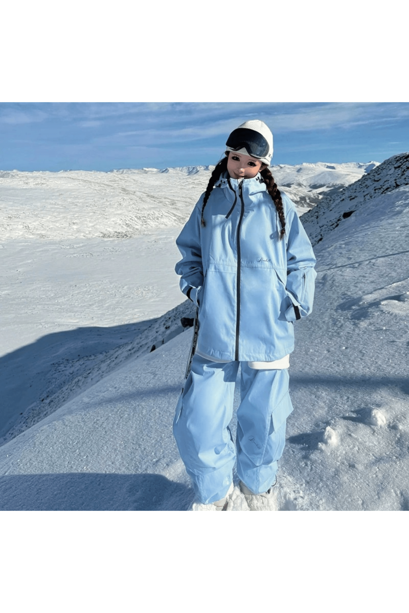 Renchilli Ocean Blue Snowboard Jacket and Pants Set