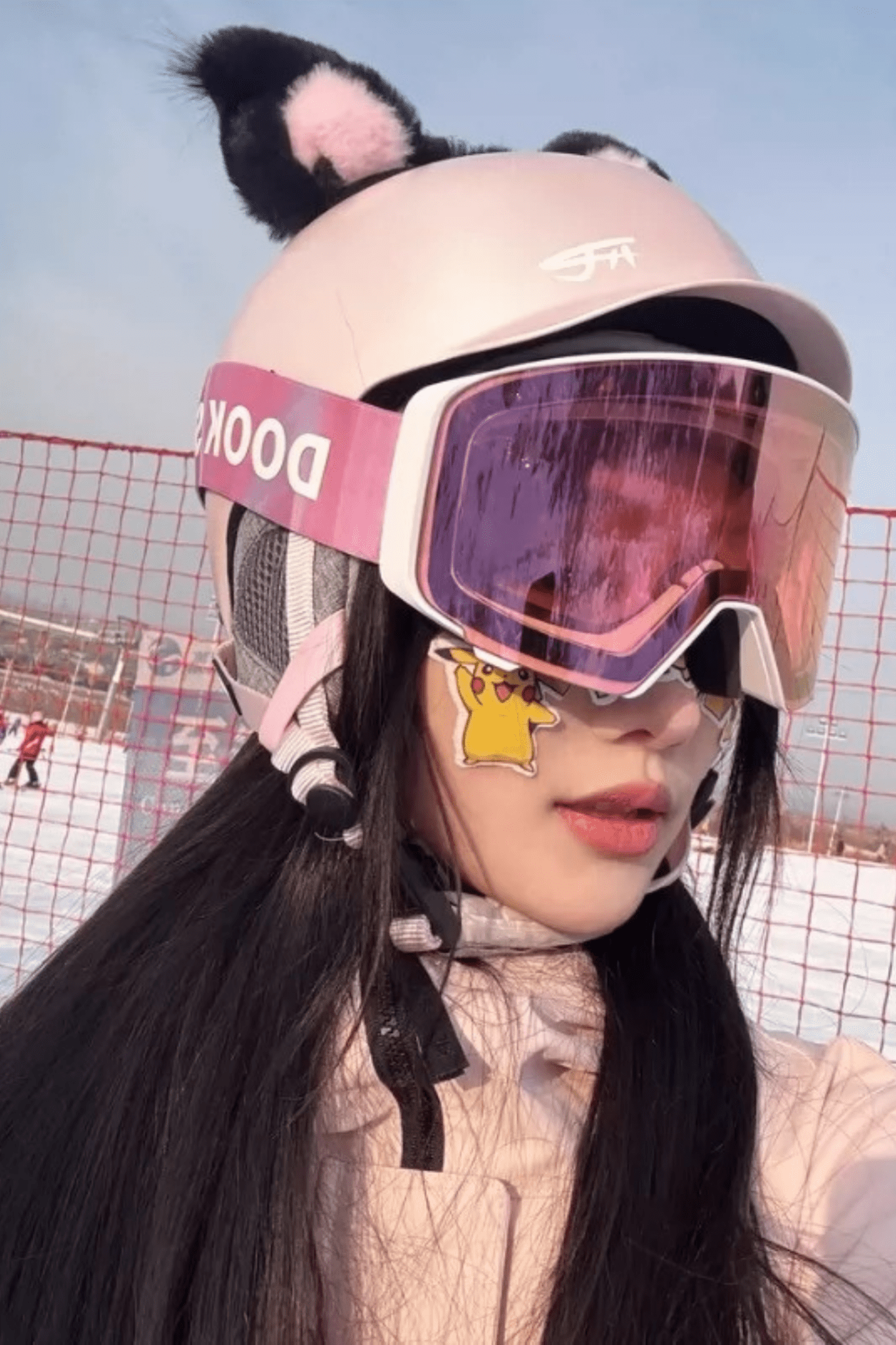 REV ORIX Snow Helmet Cherry Blossom Pink