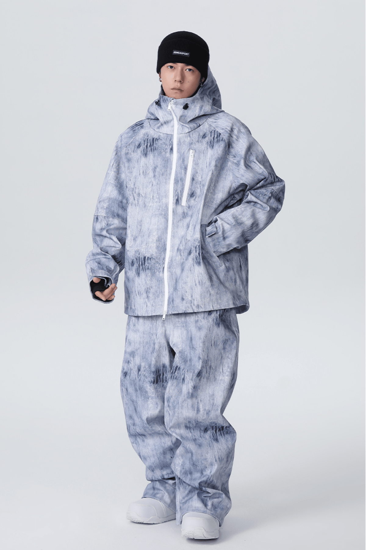 SEARIPE Loose-Fit Denim Snow Jacket and Pants Set Unisex