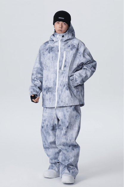 SEARIPE Loose-Fit Denim Snow Jacket and Pants Set Unisex