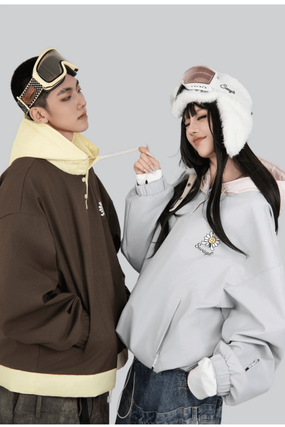Swagli Wildflower Crew Ski Snowboard Pullover Jacket