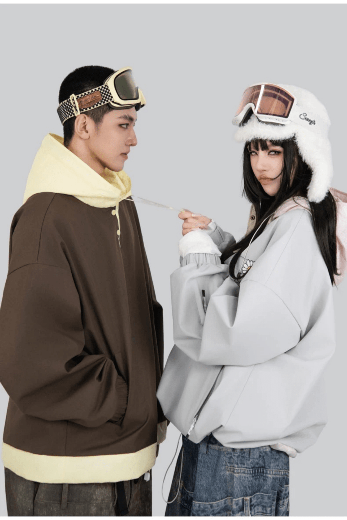 Swagli Wildflower Crew Ski Snowboard Pullover Jacket