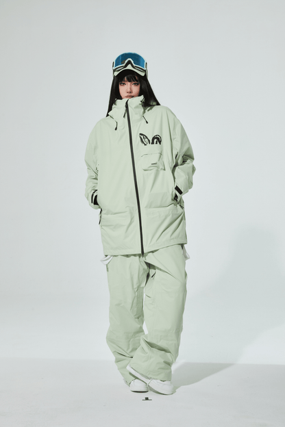 SwagLi Women's Blizzard Bunny Snow Jacket and Pants Set