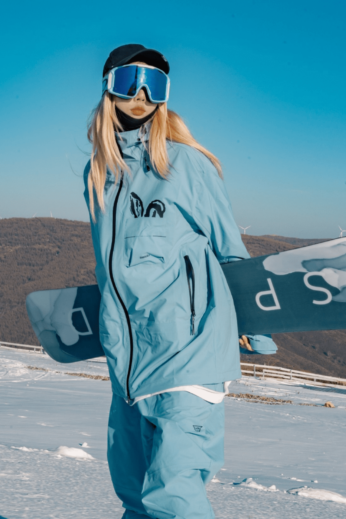 SwagLi Women's Blizzard Bunny Snow Jacket and Pants Set