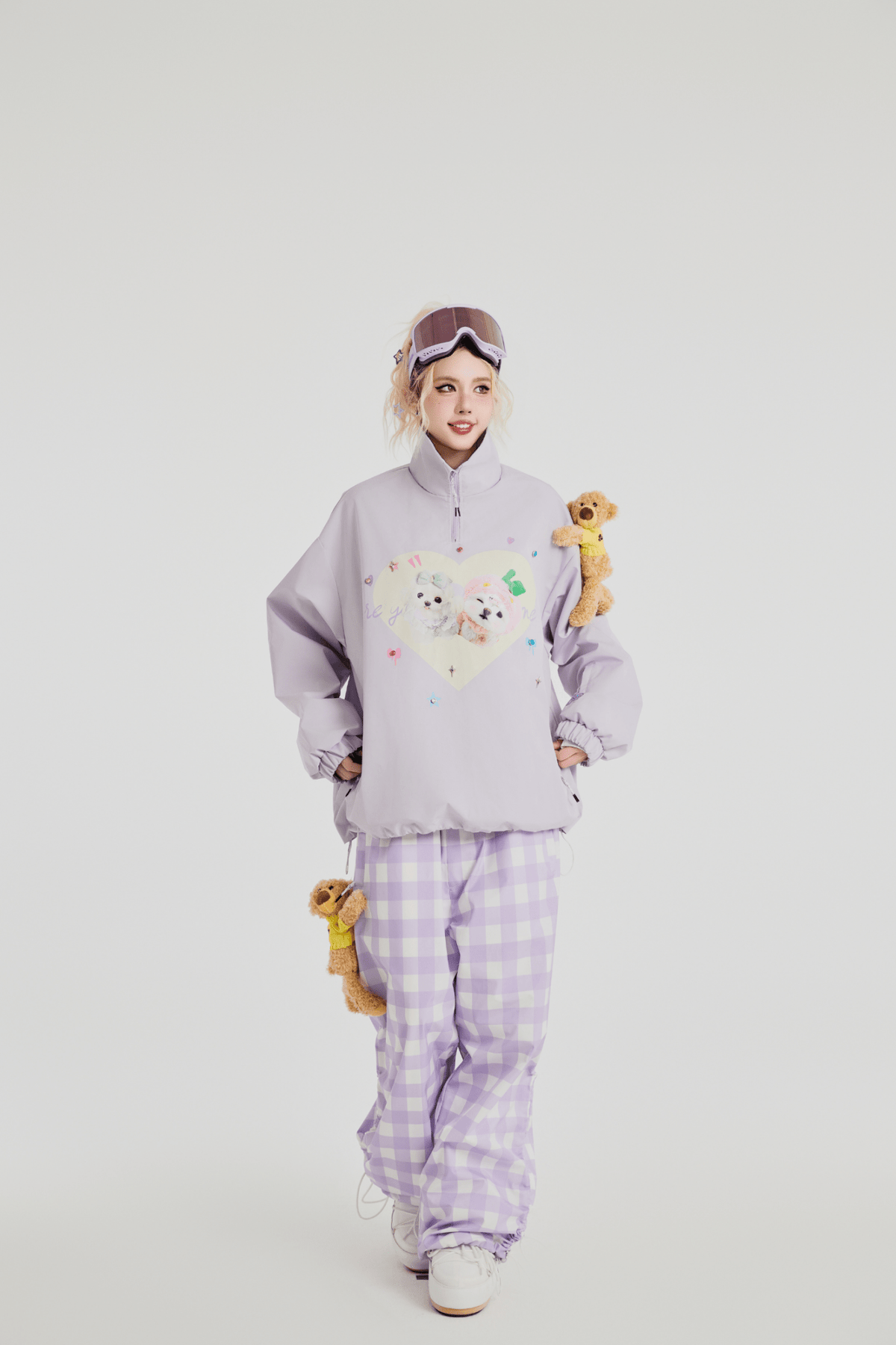 SwagLi Women's Classic Plaid Snow Pants