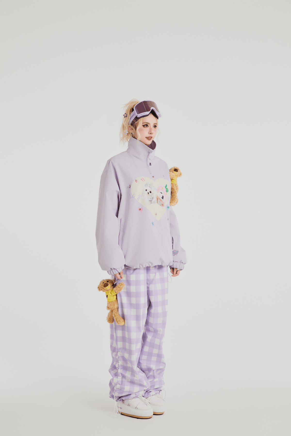 SwagLi Women's Classic Plaid Snow Pants