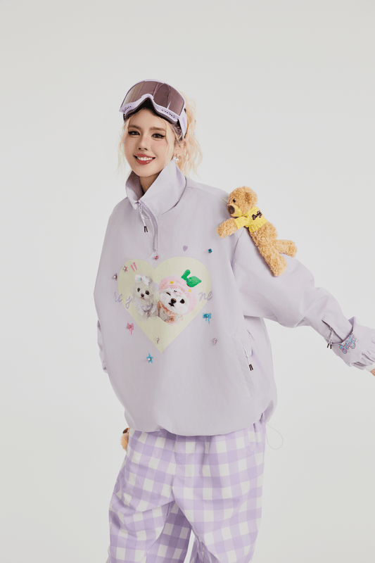 SwagLi Women's Pet Companion Ski Hoodie