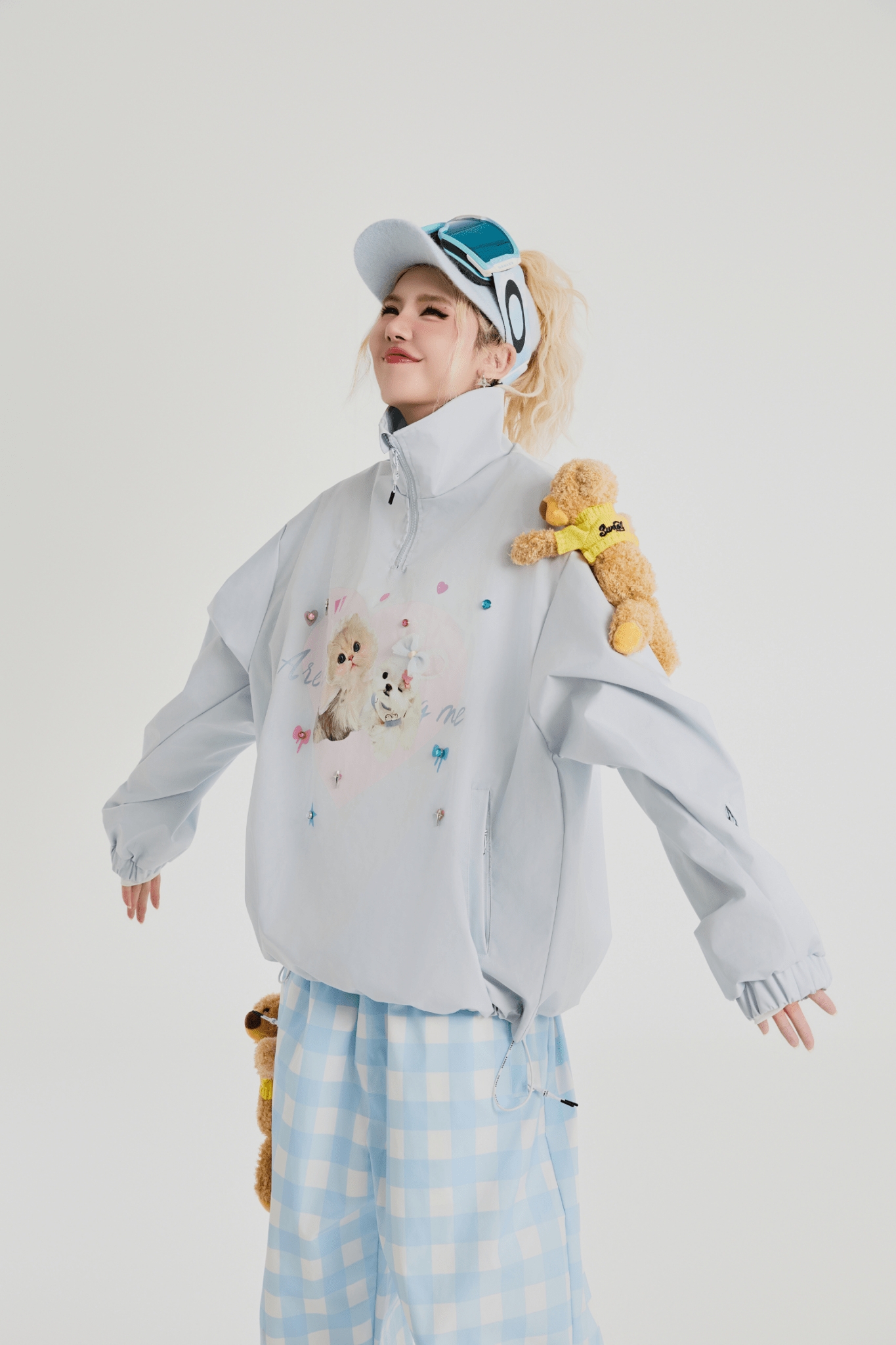 SwagLi Women's Pet Companion Ski Hoodie