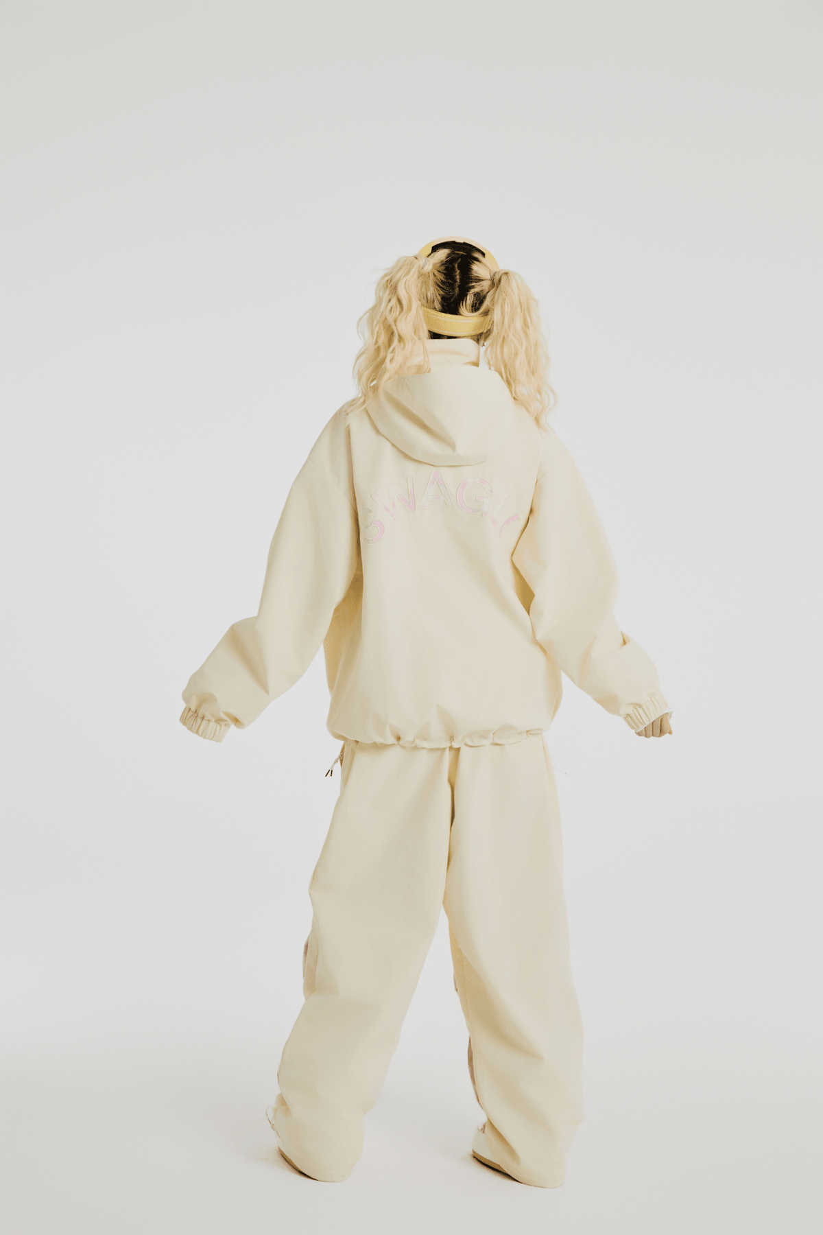 SwagLi Women's Teddy Bear Bow Jacket and Pants Set