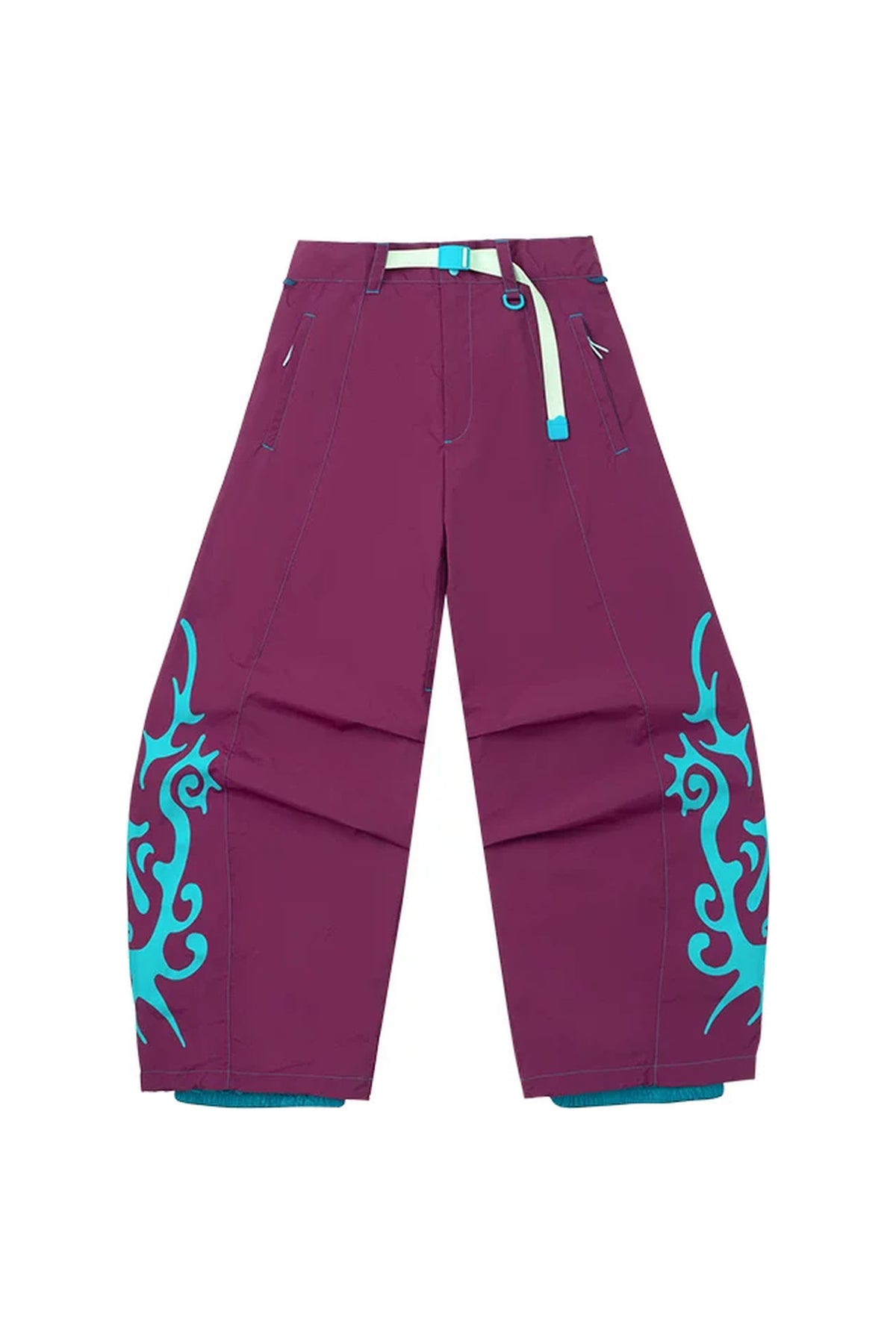 OddyEddy Thorn Purple Baggy Snowboard Pants product-only view