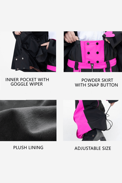 WELEM 3L Afterglow Jacket and Pants Set Black Rose