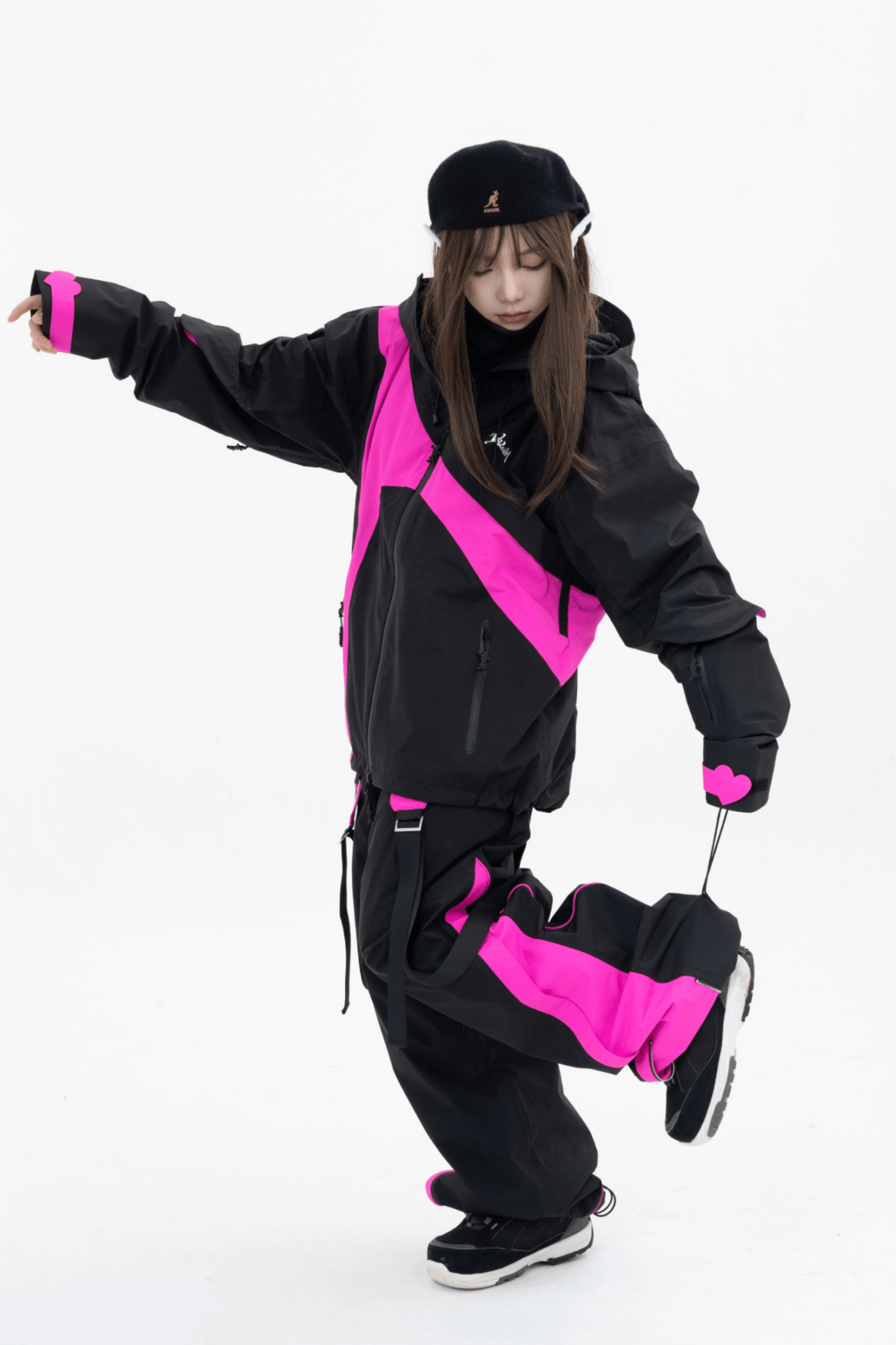 WELEM 3L Afterglow Jacket and Pants Set Black Rose