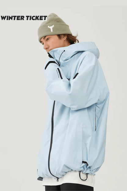 Winter Ticket 3L Freestyle Oversize Light Blue Ski Jacket
