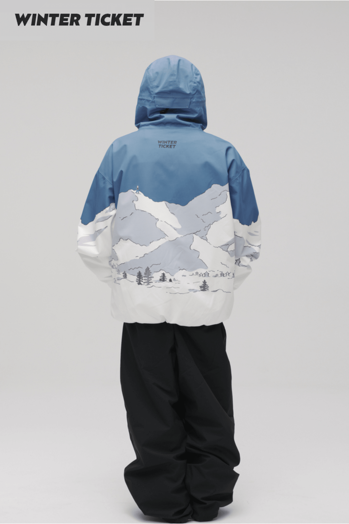 Winter Ticket 3L Freestyle Oversize Mountain Ski Jacket Unisex