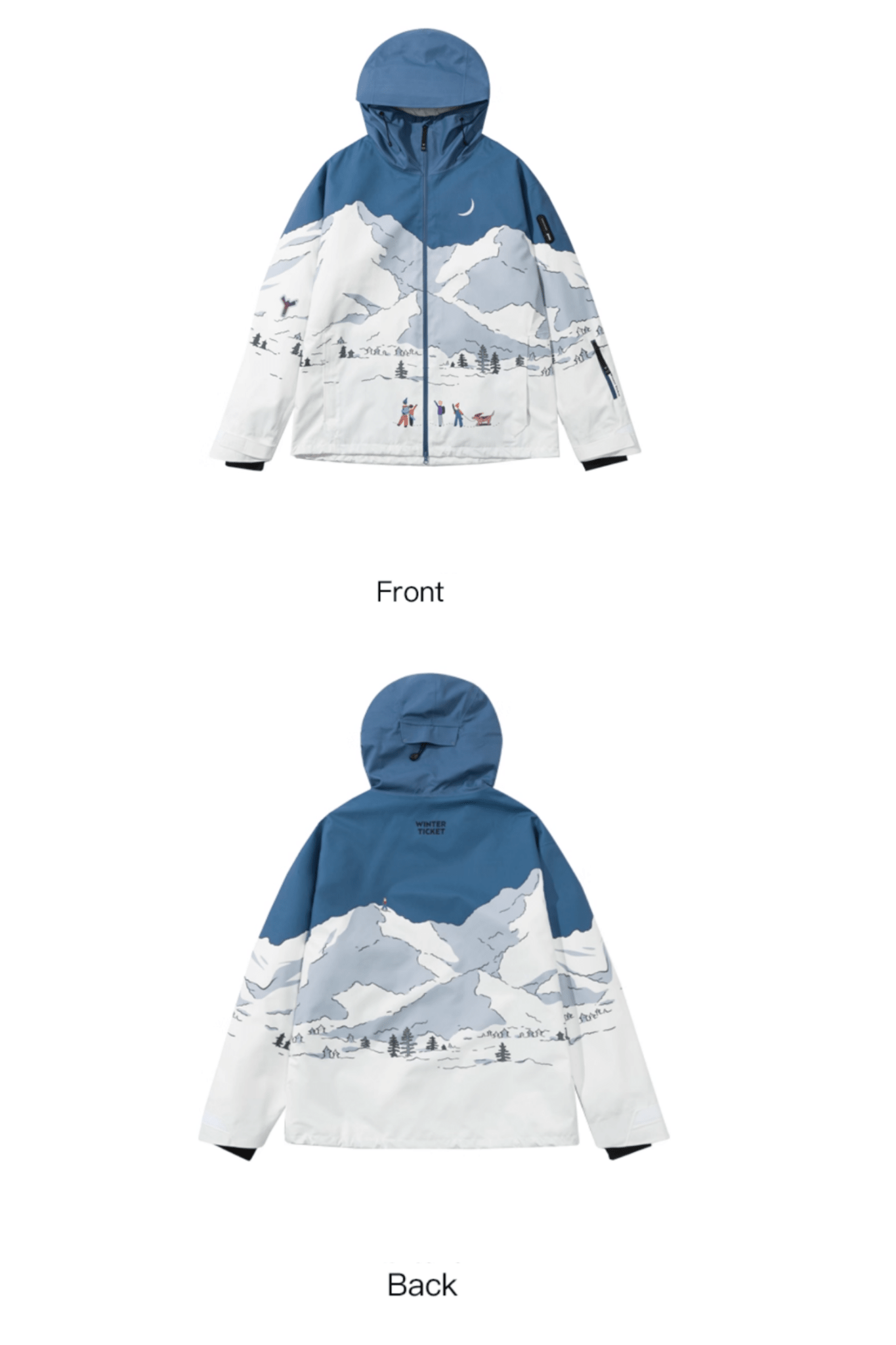 Winter Ticket 3L Freestyle Oversize Mountain Ski Jacket Unisex