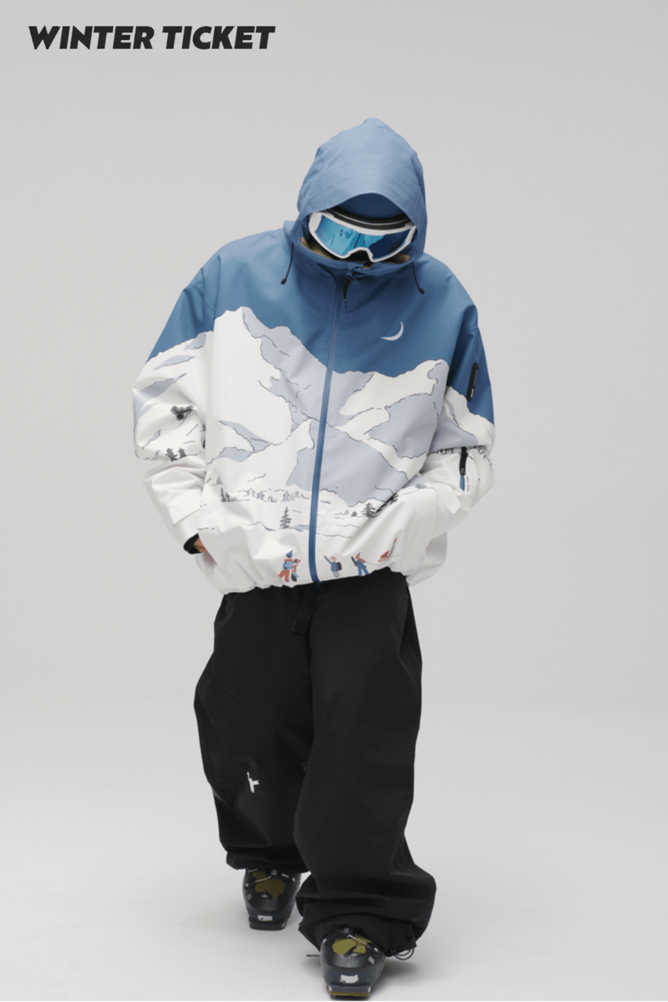 Winter Ticket 3L Freestyle Oversize Mountain Ski Jacket Unisex