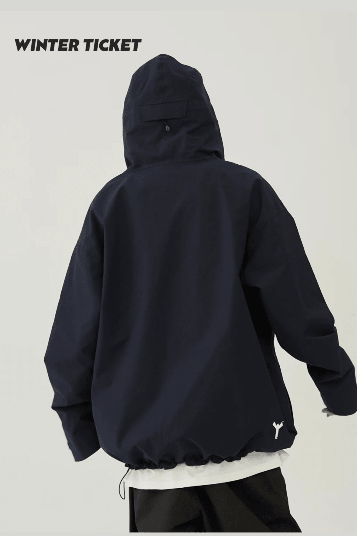 Winter Ticket 3L Freestyle Oversize Navy Blue Ski Jacket Unisex