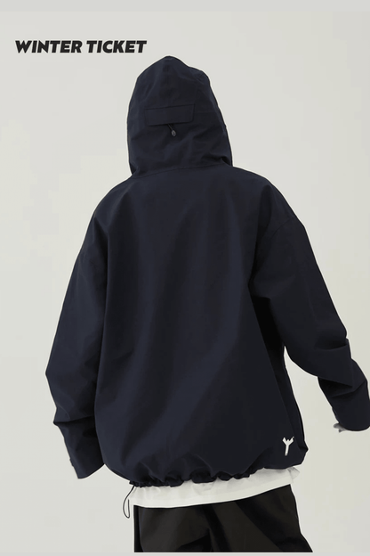 Winter Ticket 3L Freestyle Oversize Navy Blue Ski Jacket Unisex