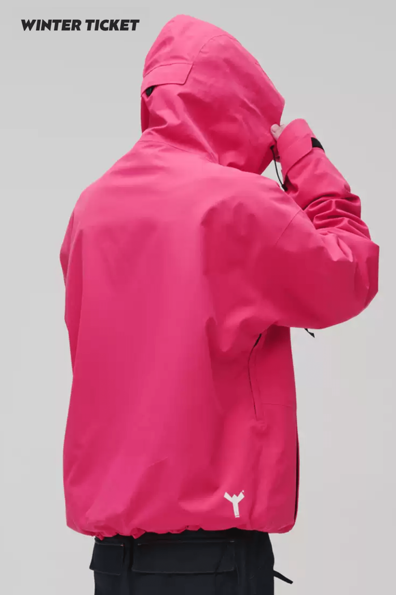 Winter Ticket 3L Freestyle Oversize Red Rose Ski Jacket Unisex