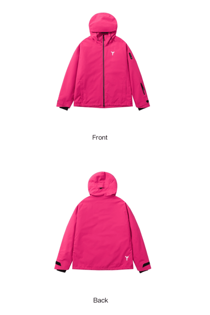 Winter Ticket 3L Freestyle Oversize Red Rose Ski Jacket Unisex