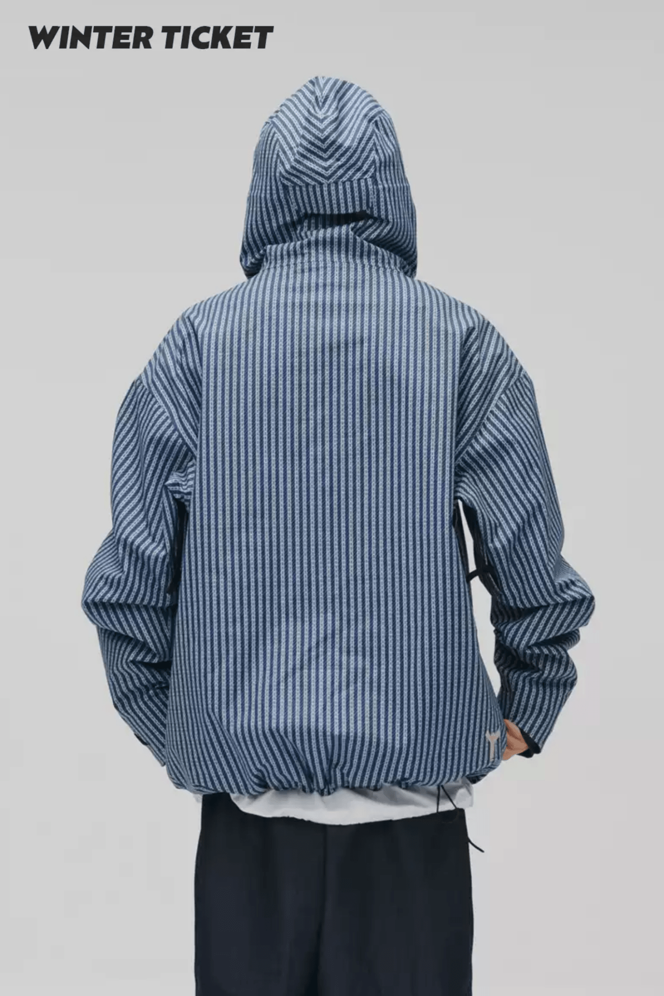 Winter Ticket 3L Freestyle Oversize Vertical Stripes Ski Jacket