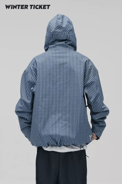 Winter Ticket 3L Freestyle Oversize Vertical Stripes Ski Jacket