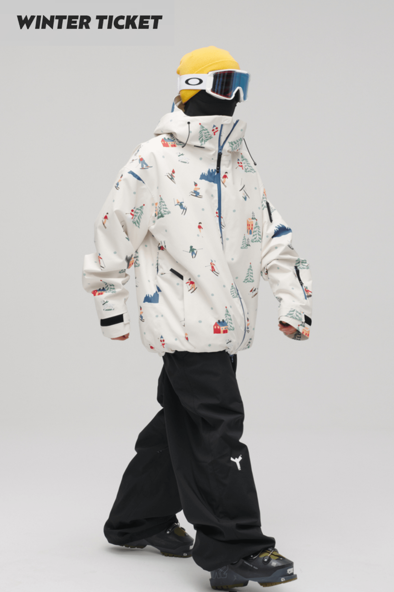 Winter Ticket 3L Freestyle Oversize Winter Fun Ski Jacket Unisex