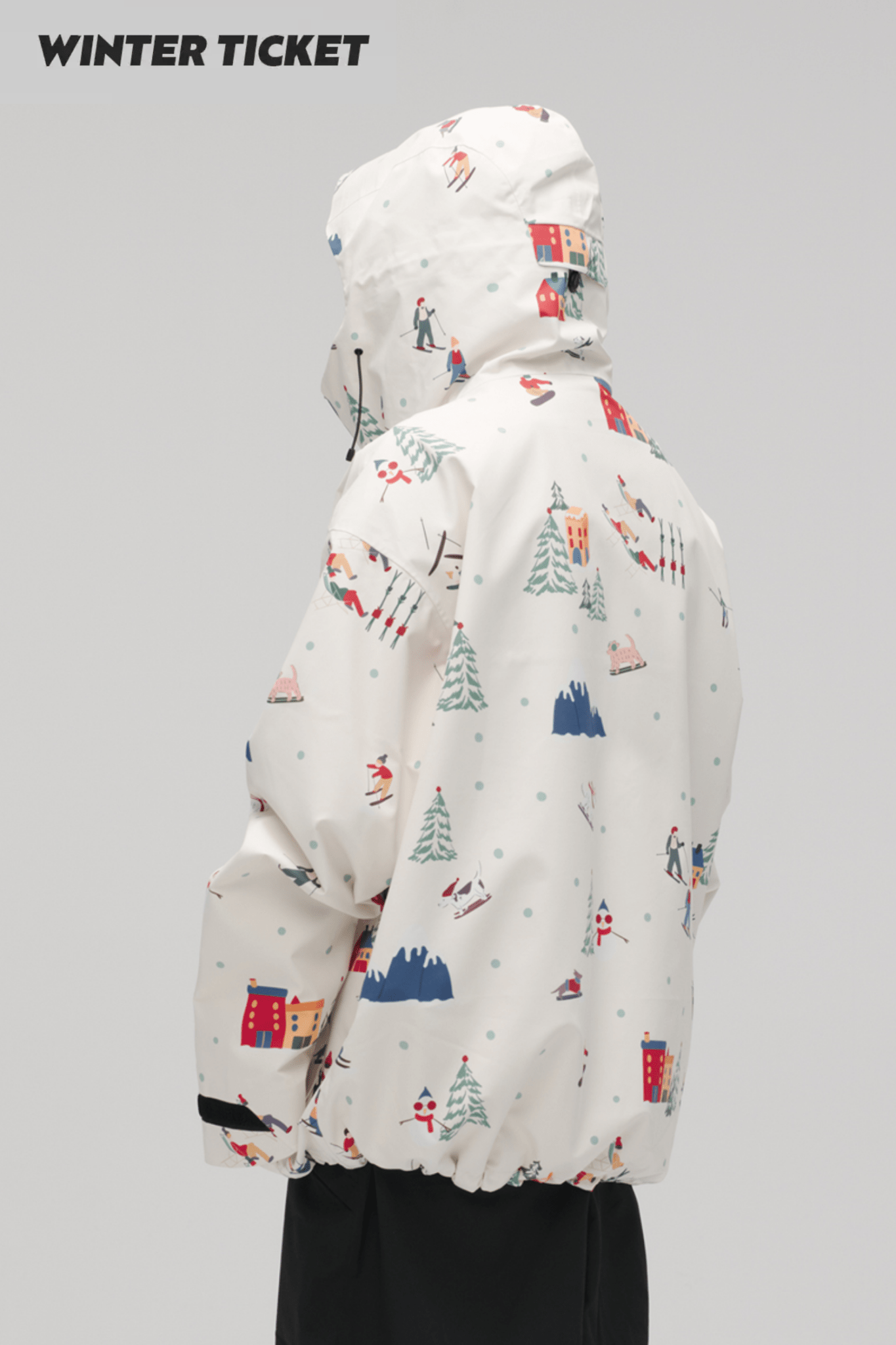 Winter Ticket 3L Freestyle Oversize Winter Fun Ski Jacket Unisex