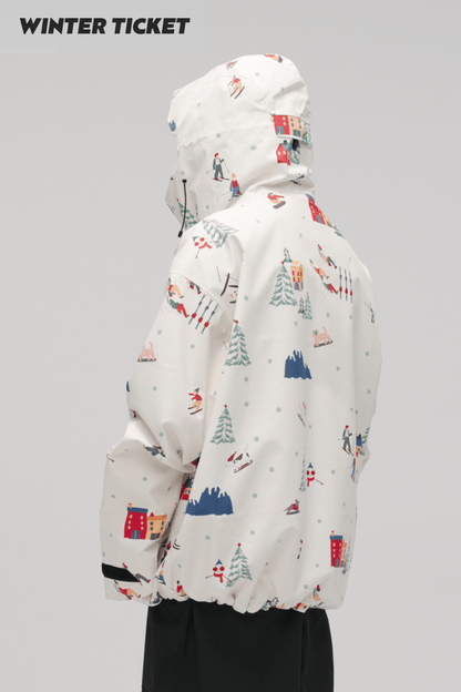Winter Ticket 3L Freestyle Oversize Winter Fun Ski Jacket Unisex