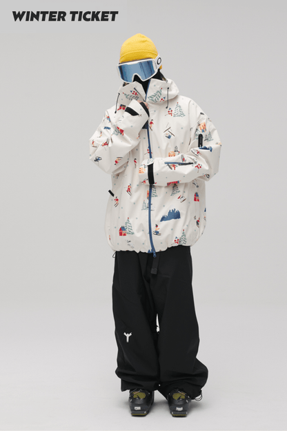 Winter Ticket 3L Freestyle Oversize Winter Fun Ski Jacket Unisex