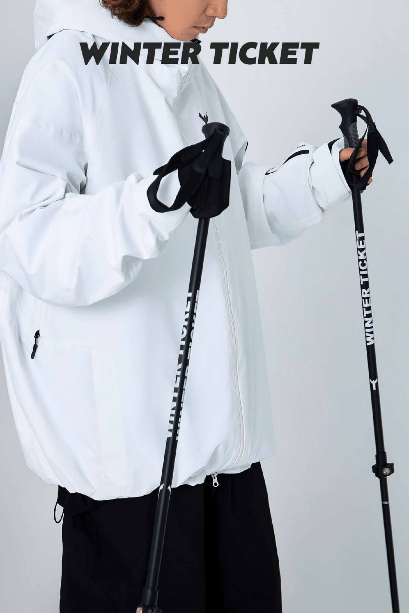 Winter Ticket Adjustable Carbon Ski Poles
