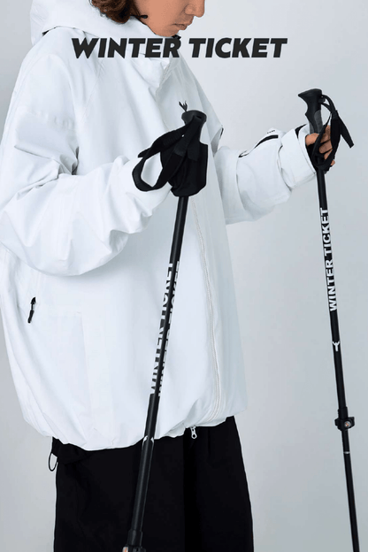 Winter Ticket Adjustable Carbon Ski Poles