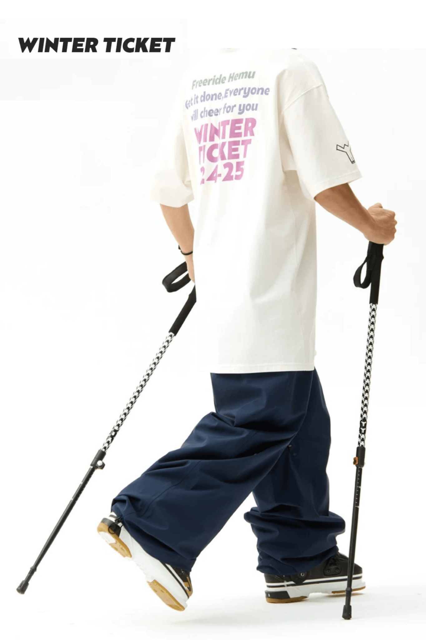 Winter Ticket Freestyle Oversize Navy Blue Snow Pants