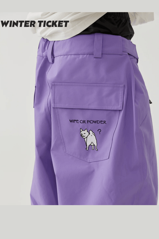 Winter Ticket Unisex Freestyle Oversize Purple Snow Pants