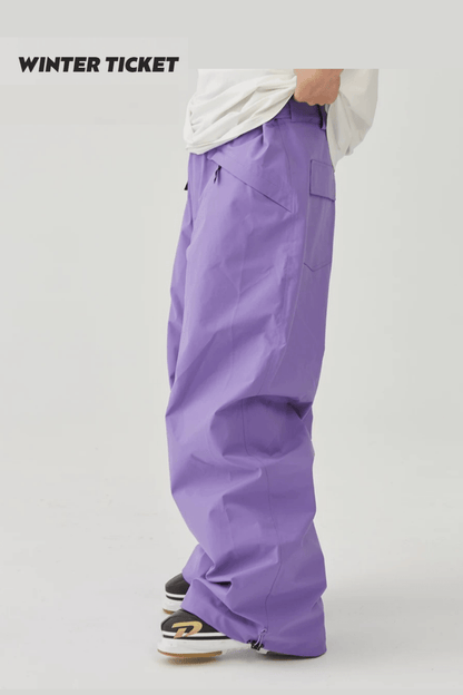 Winter Ticket Unisex Freestyle Oversize Purple Snow Pants