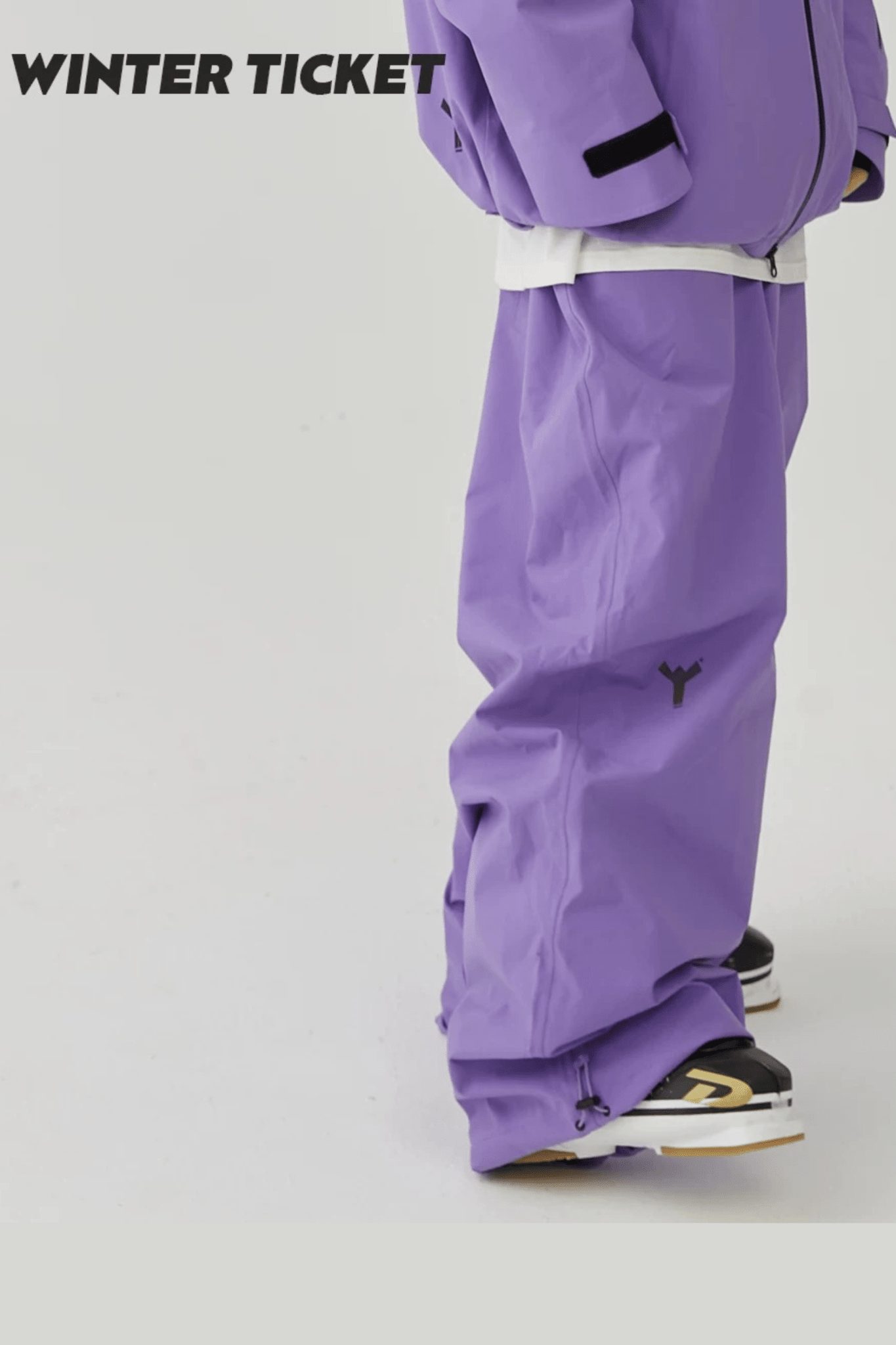 Winter Ticket Unisex Freestyle Oversize Purple Snow Pants