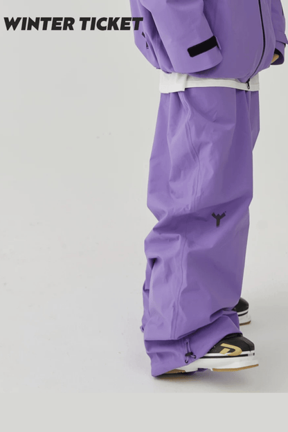 Winter Ticket Unisex Freestyle Oversize Purple Snow Pants