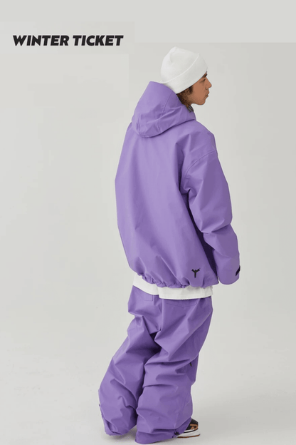 Winter Ticket Unisex Freestyle Oversize Purple Snow Pants